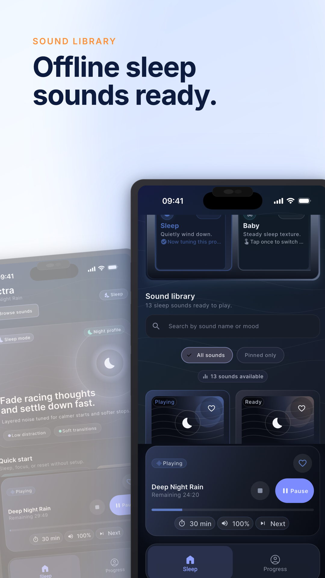 Noctra Sleep sound screen